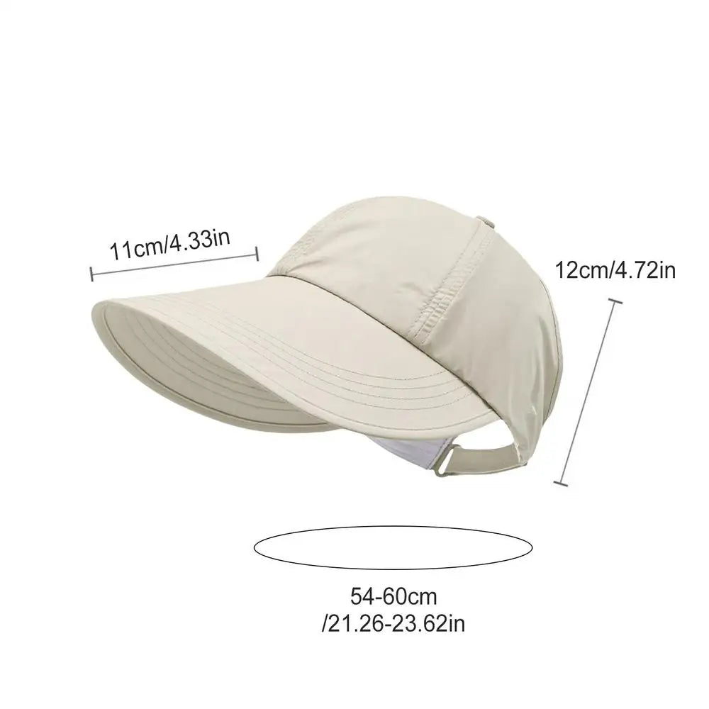 Sun Protection Baseball Cap Outdoor UV Protection Women Sun Hat Wide Brim Sunshade Hat For Beach Garden Cycling