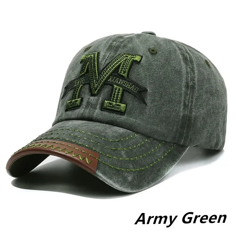 Letter Embroidery Washed Cotton Sports Tennis Hats Men Women An-ti UV Golf Baseball Cap Vintage Distressed Running Sunhat Visors