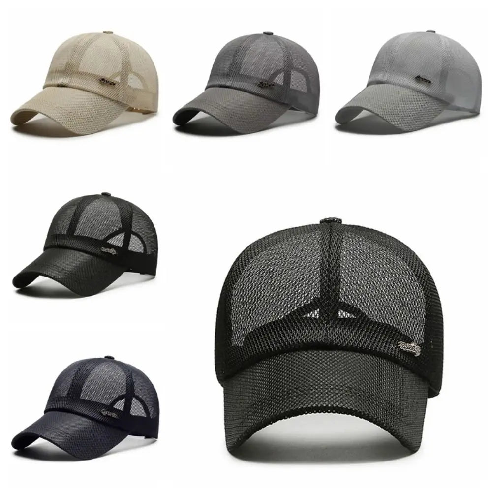 Quick-dry Letter Mesh Baseball Cap Adjustable Lightweight Snapback Hat Comfortable Breathable Sports Mesh Caps Summer