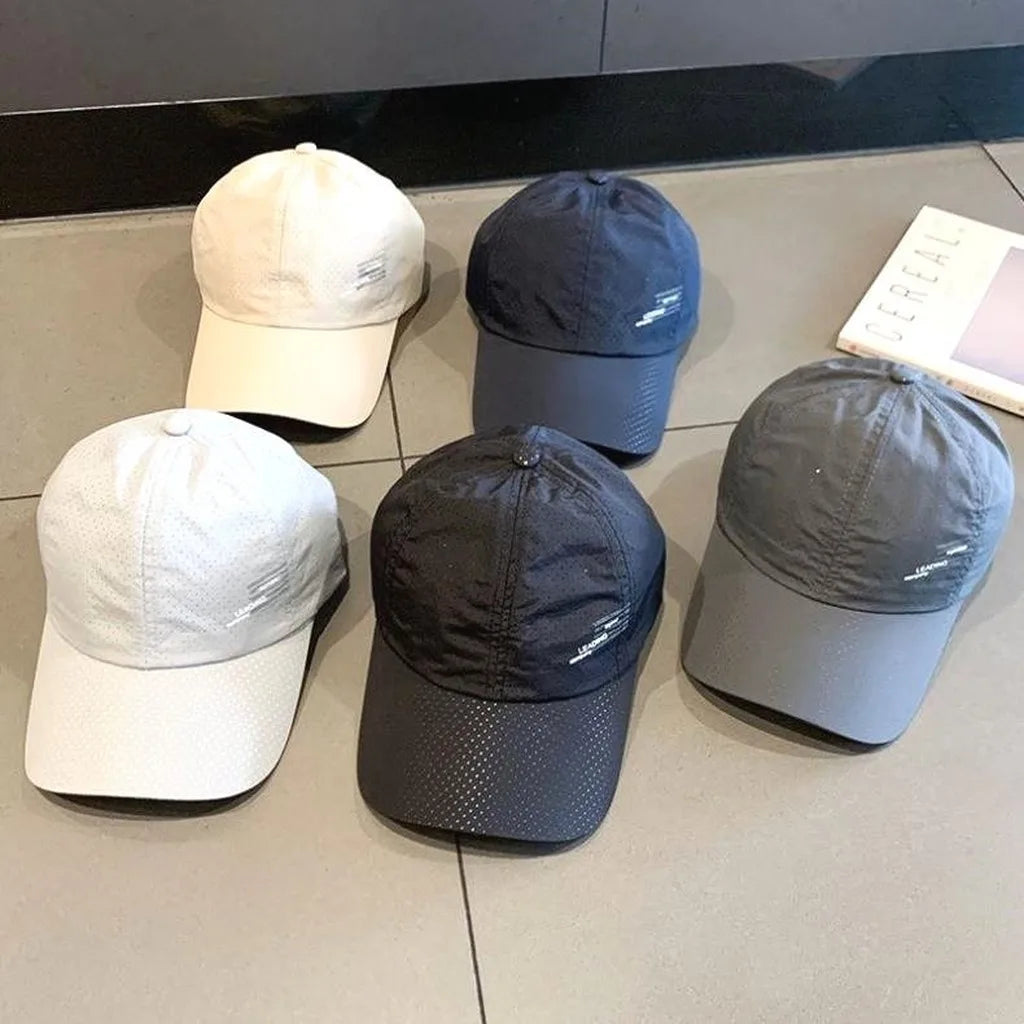 Lightweight Quick Dry Baseball Cap Summer Men's Outdoor Sports Sun Hat Breathable Mesh Casual Fishing Hat Adjustable