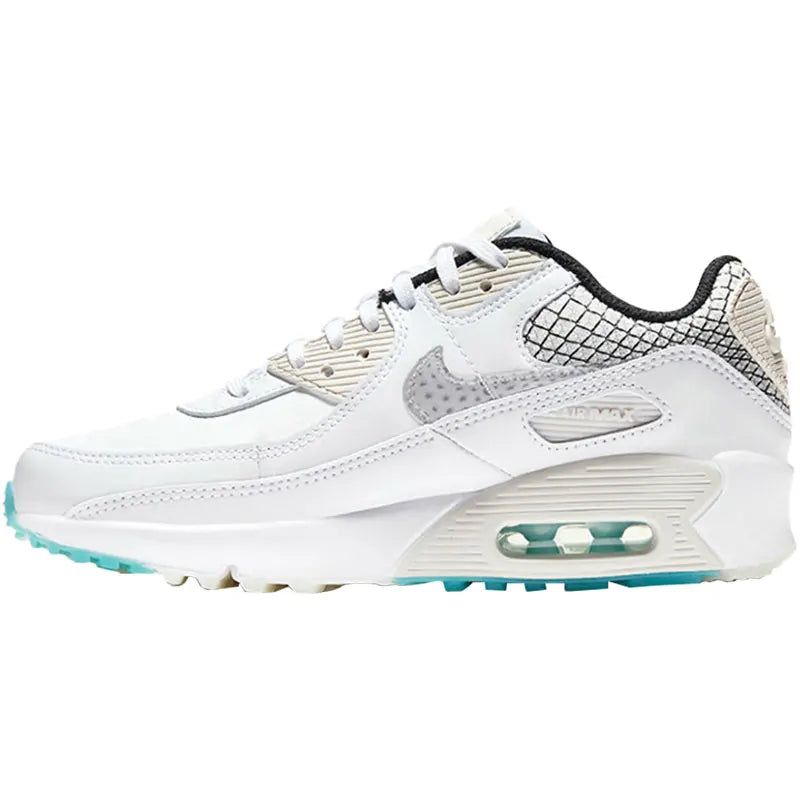 Nike Authentic Big Kids' Air Max 90 Cushioned Running Shoes DB4187-100