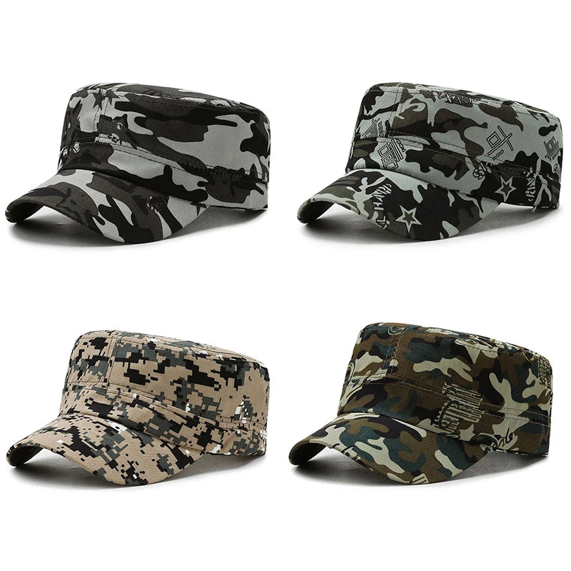 1PCS Adjustable Camouflage Tactical Caps Combat Paintball Baseball Hats Summer Sunscreen Fishing Cycling Hat For Men Women