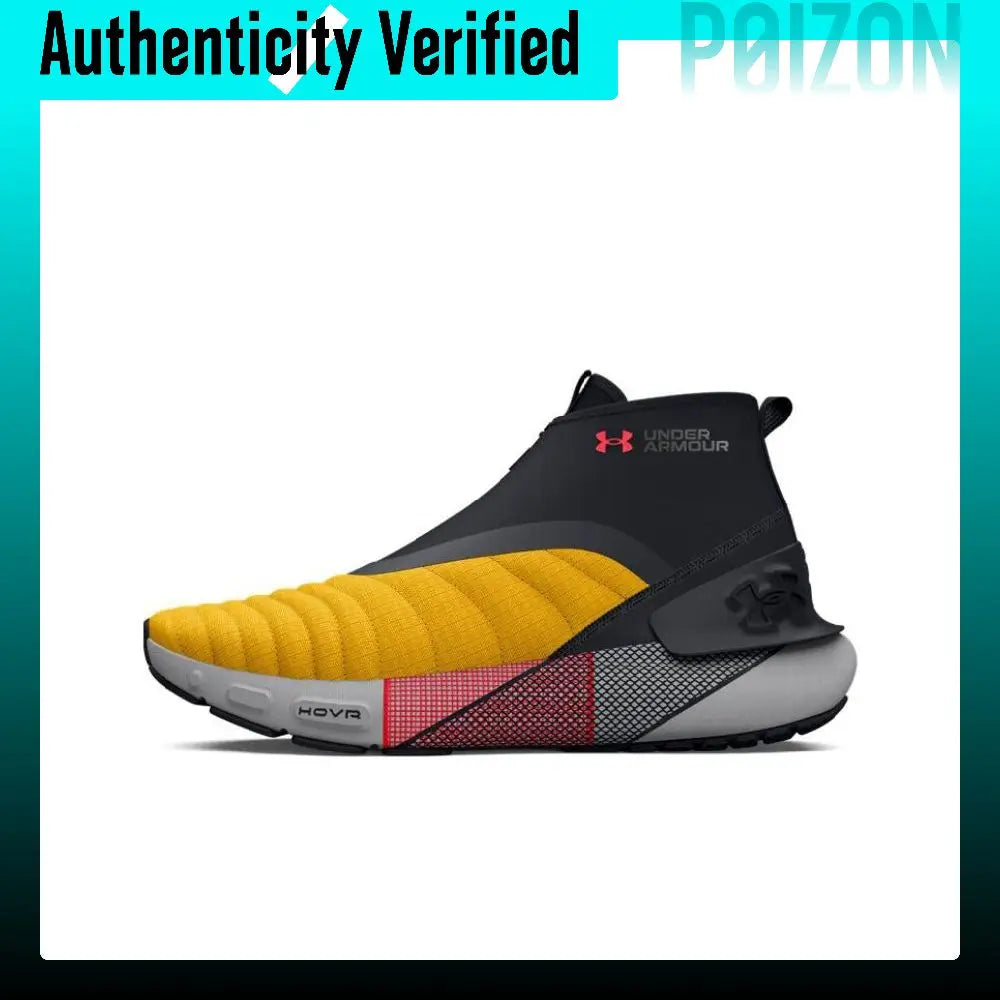 Under Armour HOVR Phantom 3 Comfortable Fabric Abrasion Resistant Breathable Mid top Running Shoes Unisex Gold 3026802-700