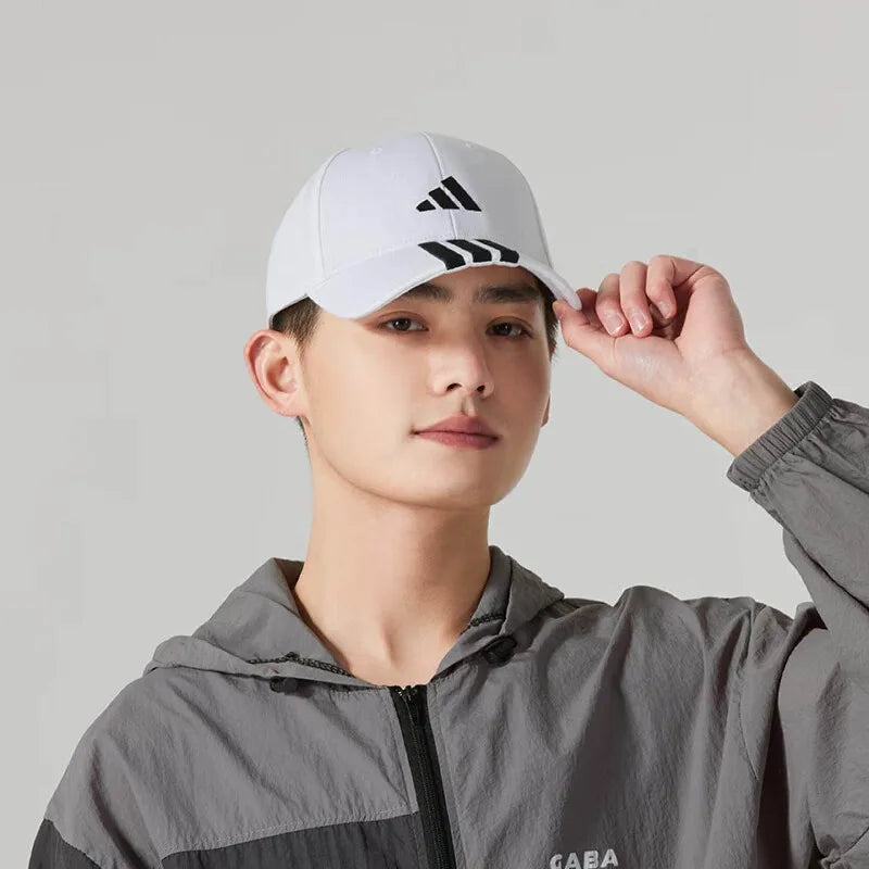 Adidas Unisex Outdoor Sun Protection Baseball Cap with Brim 2026 New Adjustable Strap Breathable Sports Casual Hat JE5652