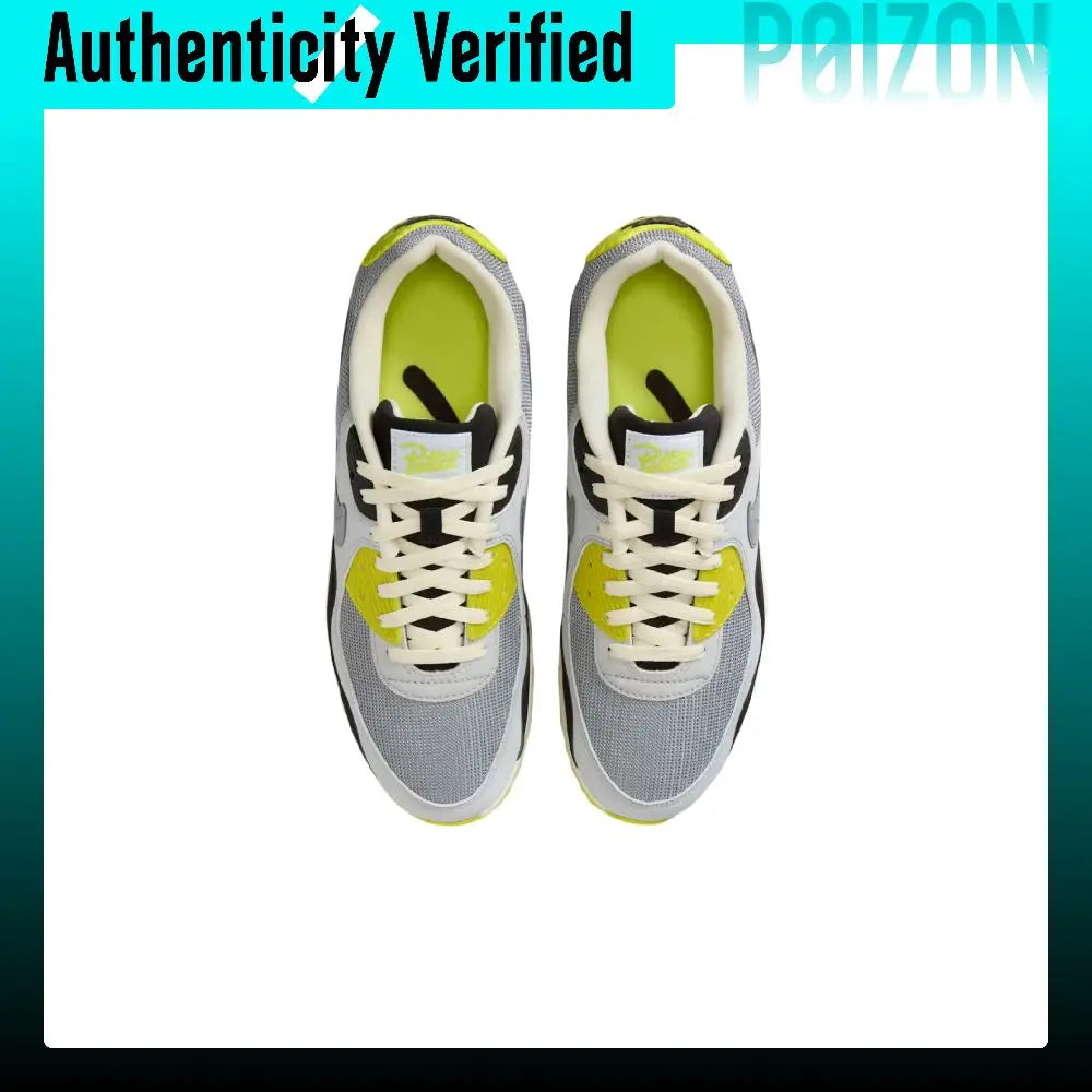 Patta X Nike Air Max 90 Running Shoes Unisex Low Top Gray/White/Black HF8814-001