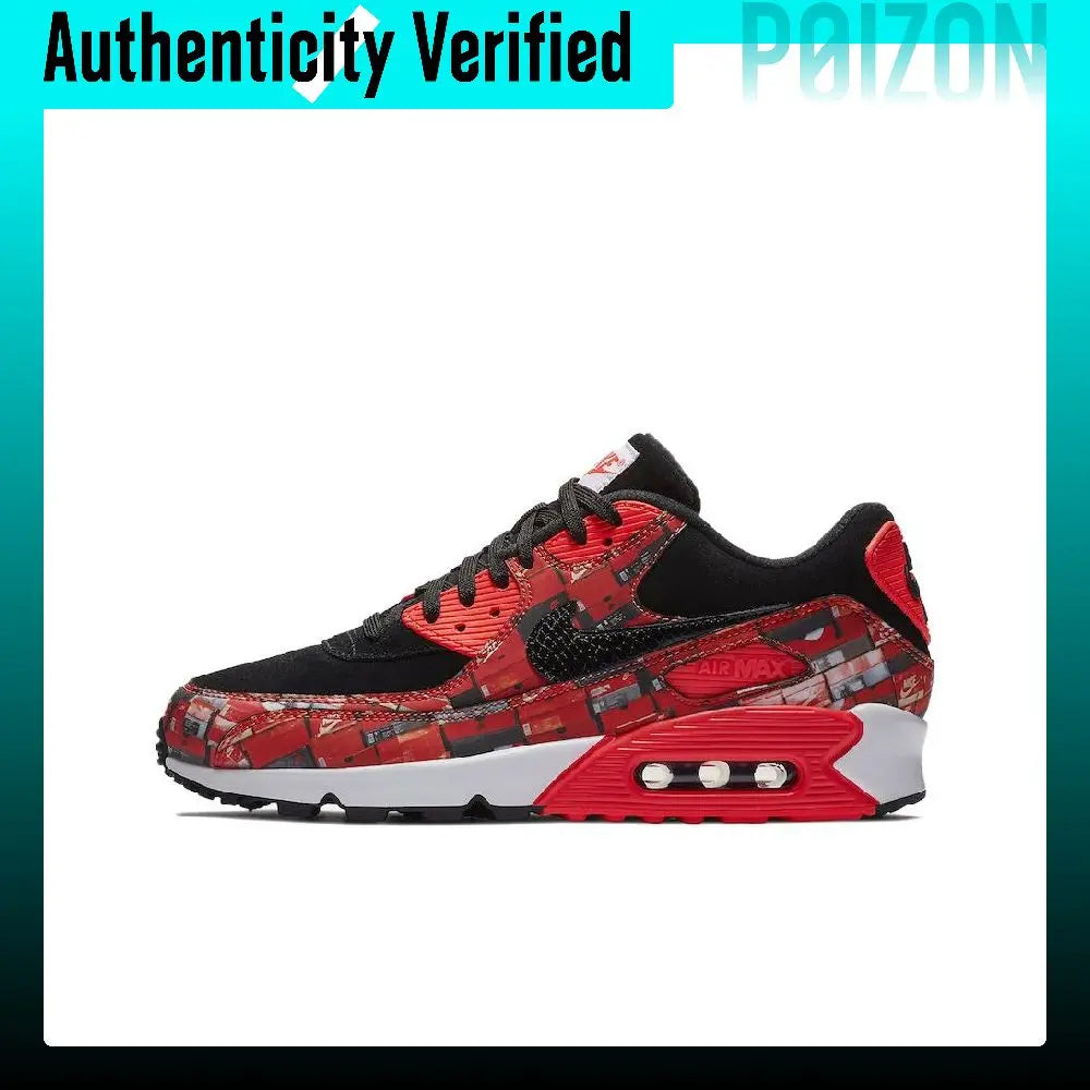 Nike Air Max 90 Cushioning Low top Running Shoes Unisex Red AQ0926-001