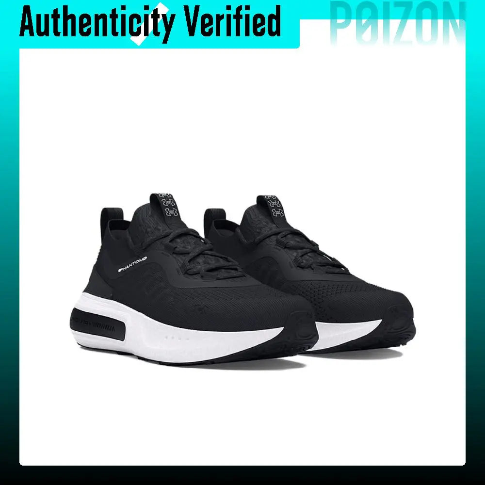 Under Armour Phantom 4 Low top Running Shoes Men's Black White 3027593-001
