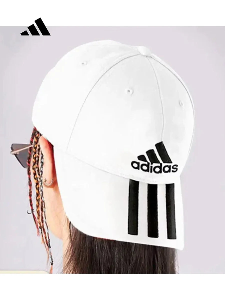 Adidas 3-Stripes Twill Baseball Cap Unisex UV Protection Adjustable Outdoor Casual Sports Hat FQ5411