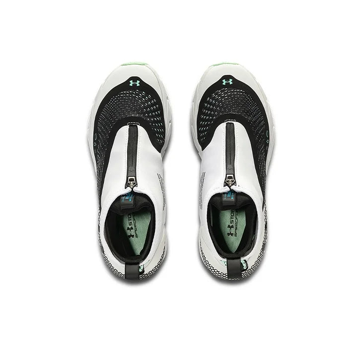 Under Armour HOVR Phantom 2 Fabric Cushioning Abrasion Resistant Coverage High top Running Shoes Women's White 3024153-103