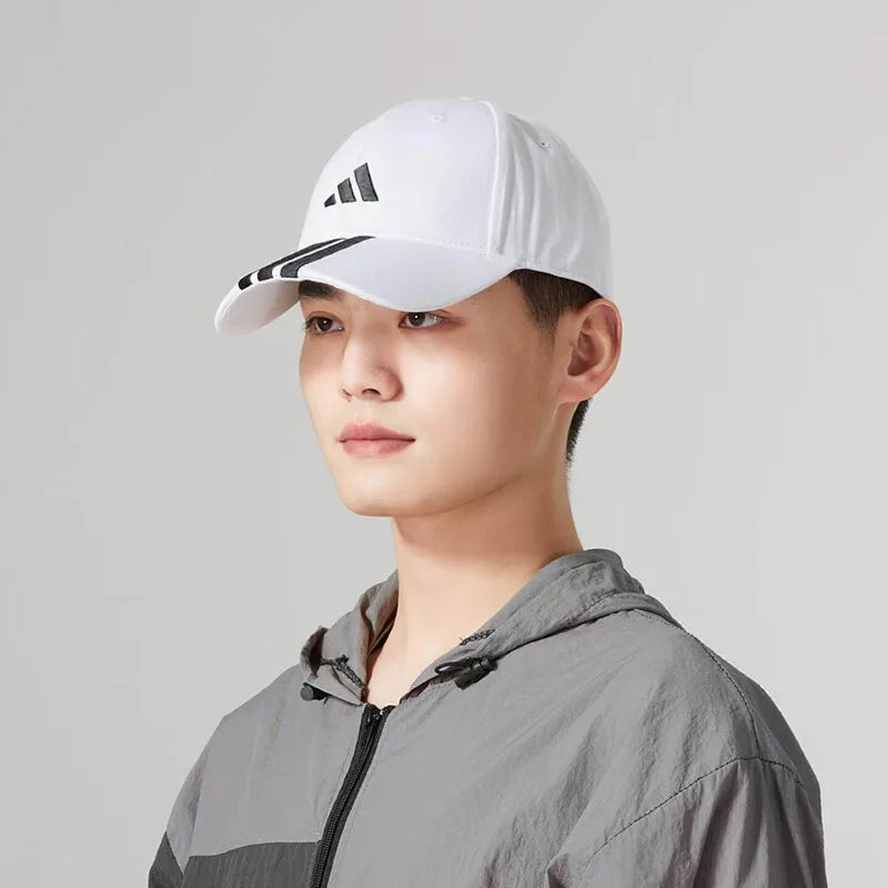 Adidas Unisex Outdoor Sun Protection Baseball Cap with Brim 2026 New Adjustable Strap Breathable Sports Casual Hat JE5652