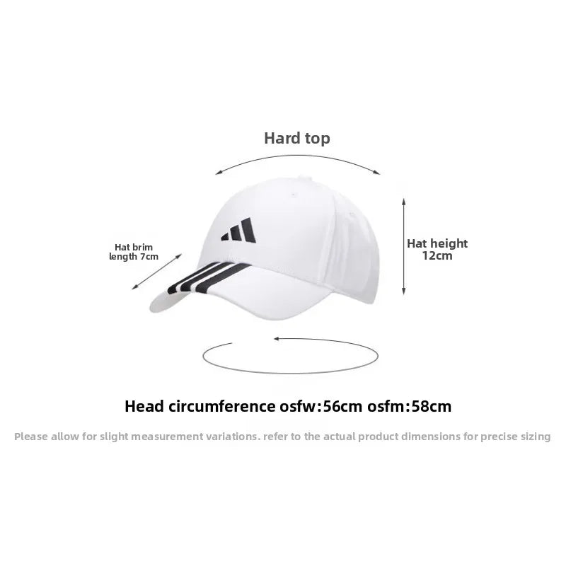 Adidas Unisex Outdoor Sun Protection Baseball Cap with Brim 2026 New Adjustable Strap Breathable Sports Casual Hat JE5652