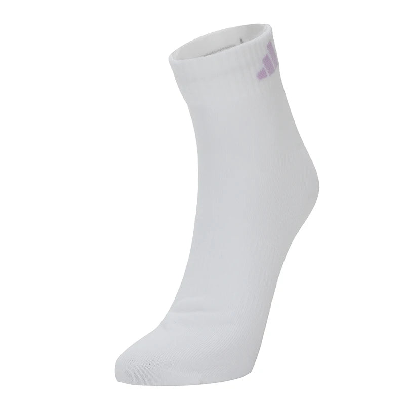 Adidas Men's and Women's Casual Socks Purple and White 2-Pack Sports Socks Running Breathable Fitness Ankle Socks KC1503