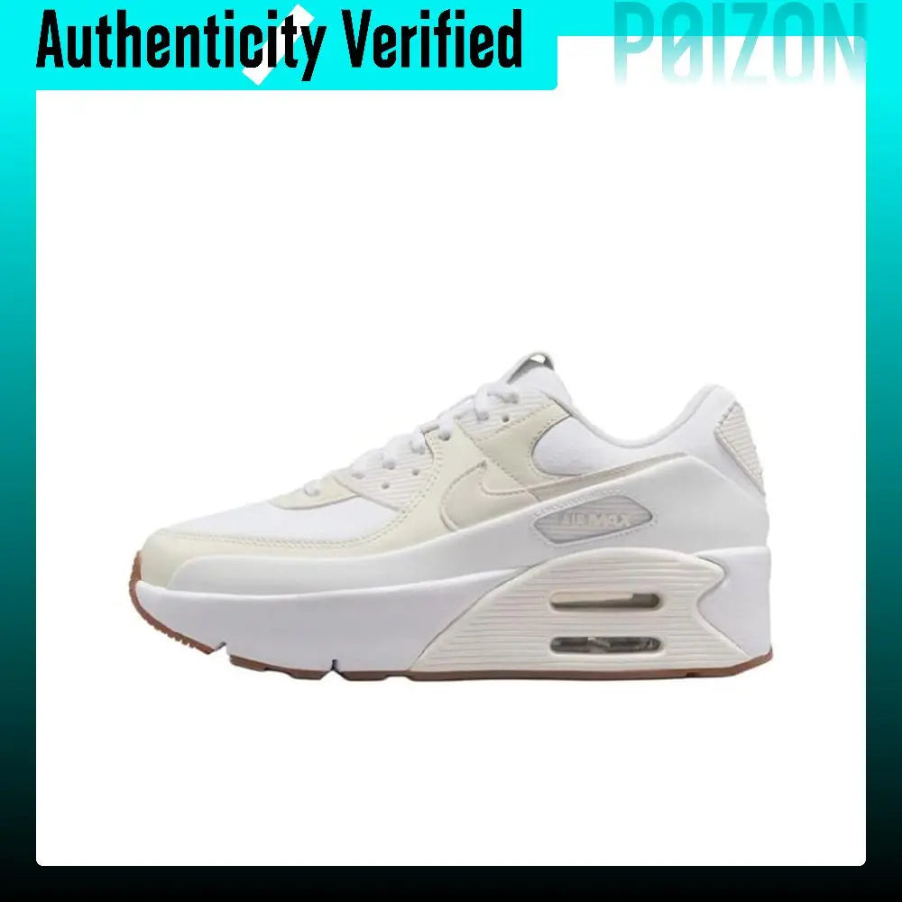 Nike Air Max 90 Abrasion Resistant Lightweight Low top Running Shoes Women's White FD4328-111