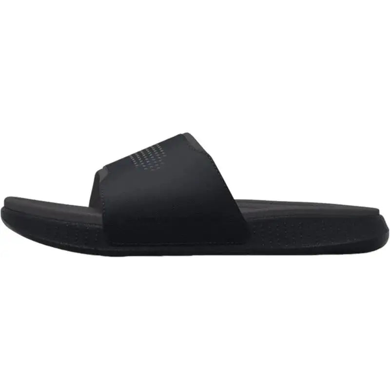 2026 Under Armour Black White Casual Sport Slides Cushioned Thick Sole Non-Slip Slippers for Gym Beach Daily Wear