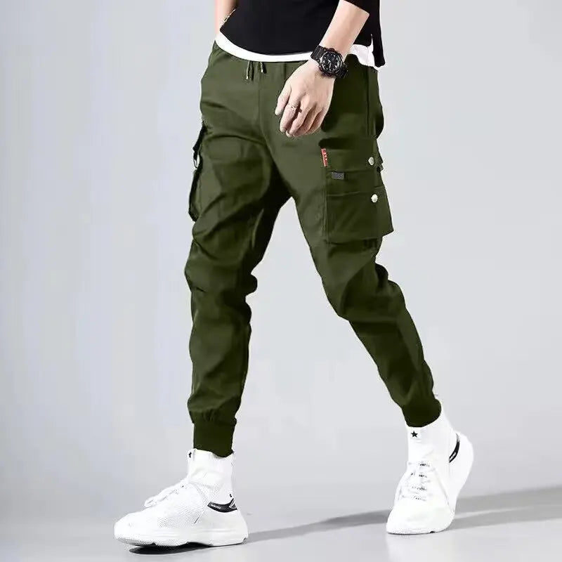 2025 New men work pants, tactical pants, workwear, multi pocket casual training pants, jogging and hiking casual pants