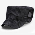 Adjustable Camouflage Cadet Hat Military Army Style Flat Top Baseball Cap for Men Women Big Head Plus Size 56-65cm Daily Wear