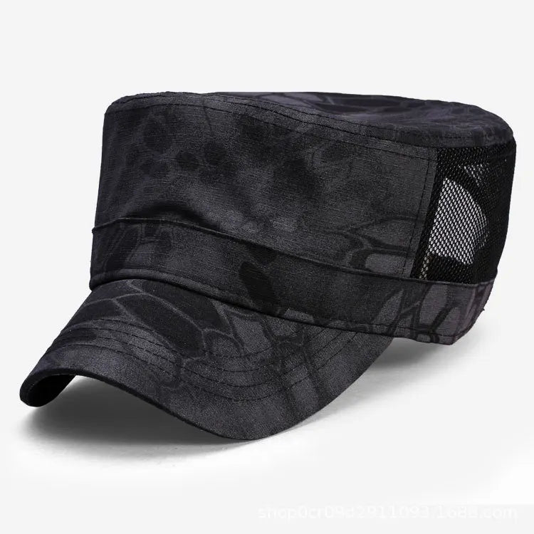 Adjustable Camouflage Cadet Hat Military Army Style Flat Top Baseball Cap for Men Women Big Head Plus Size 56-65cm Daily Wear
