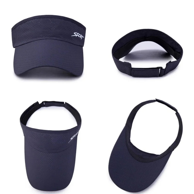 Summer An-ti UV SPORT Printed Tennis Sunhat Adjustable Top Empty Sun Protection Hat Visors Quick Dry Running Golf Baseball Caps