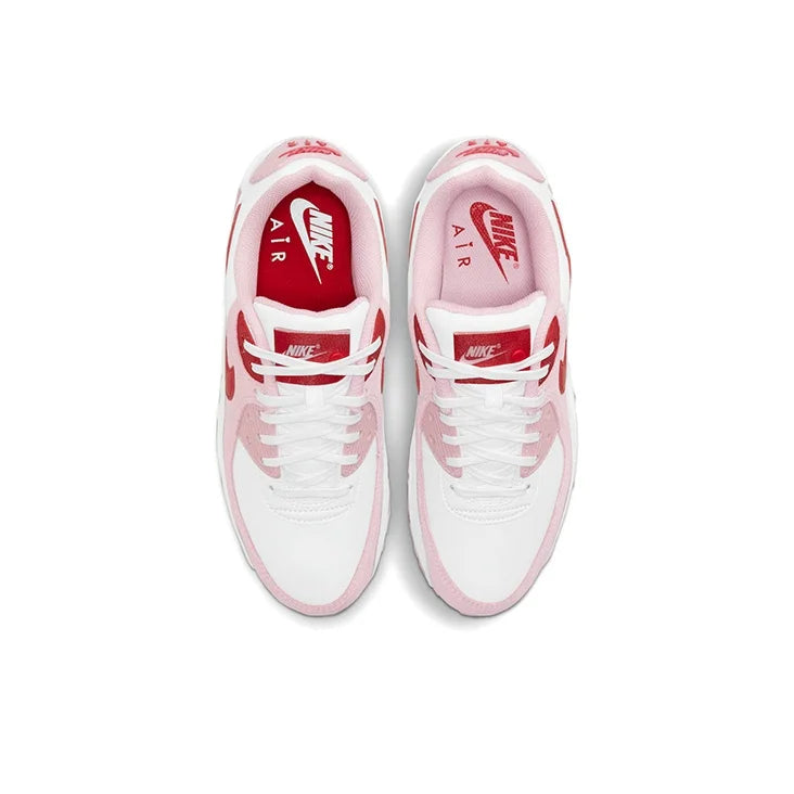 Nike Air Max 90 Running Shoes Women's Low-top White/Red/Pink DD8029-100
