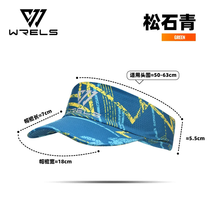WRELS Cooling Stretchy Visor Men Mesh Baseball Cap Top Empty Tennis Golf Cap Lightweight Running Sun Protection Visor Sun Hat