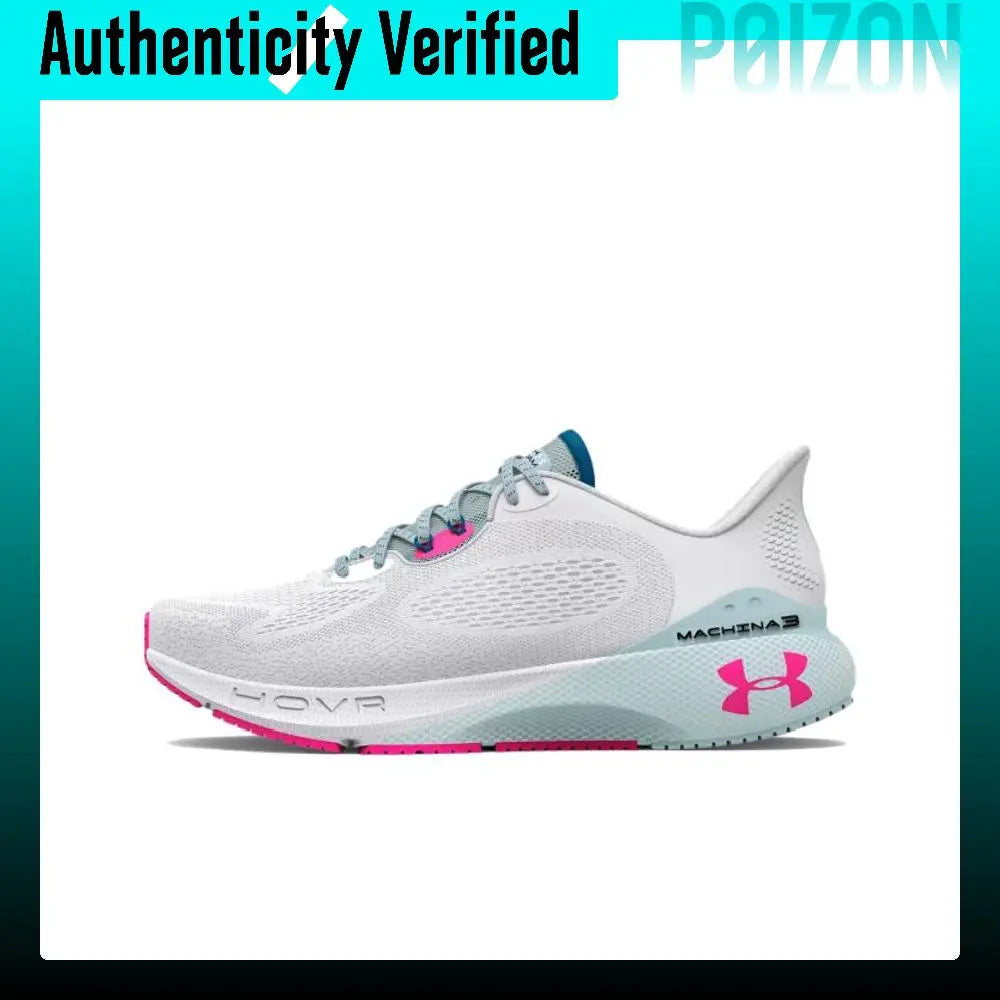 Under Armour HOVR Machina 3 Cushioning Abrasion Resistant Breathable Low top Casual Running Shoes Women's White Pink 3024907-103