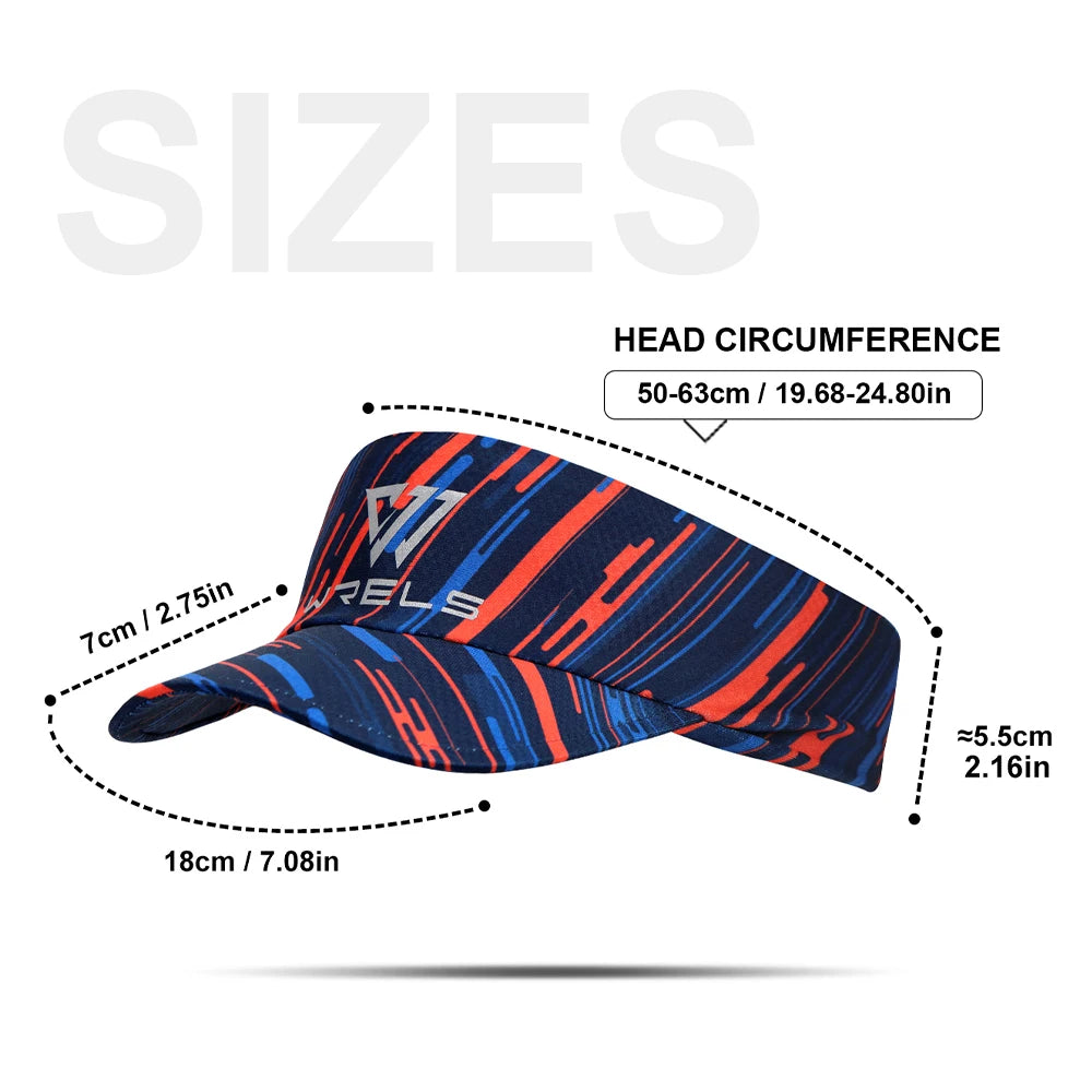 WRELS Cooling Stretchy Visor Men Mesh Baseball Cap Top Empty Tennis Golf Cap Lightweight Running Sun Protection Visor Sun Hat