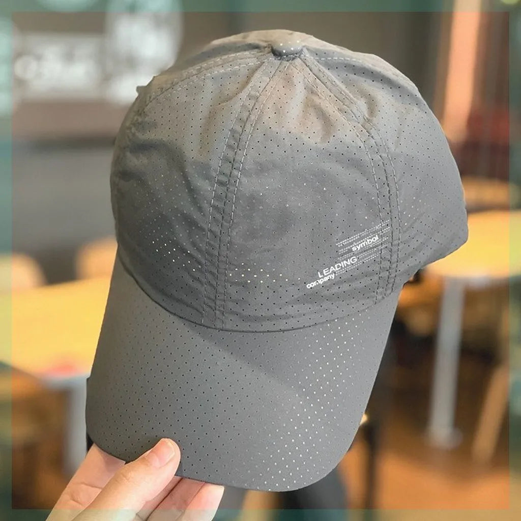 Lightweight Quick Dry Baseball Cap Summer Men's Outdoor Sports Sun Hat Breathable Mesh Casual Fishing Hat Adjustable