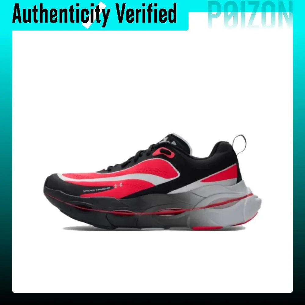 Under Armour Halo Racer Abrasion Resistant Breathable Low top Running Shoes Men's Black Red 6007639-002