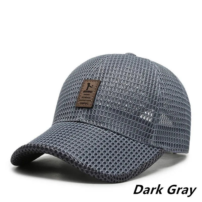 Summer Breathable Mesh Sports Running Hats Letter Printed Quick Drying Tennis Golf Baseball Cap Anti-UV Fishing Sunhat Visors