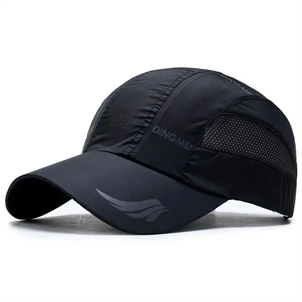 Running Hiking Quick Dry Baseball Cap Sun Protection Breathable Sports Cap Adjustable Thin Mesh Snapback Hat Golf Tennis
