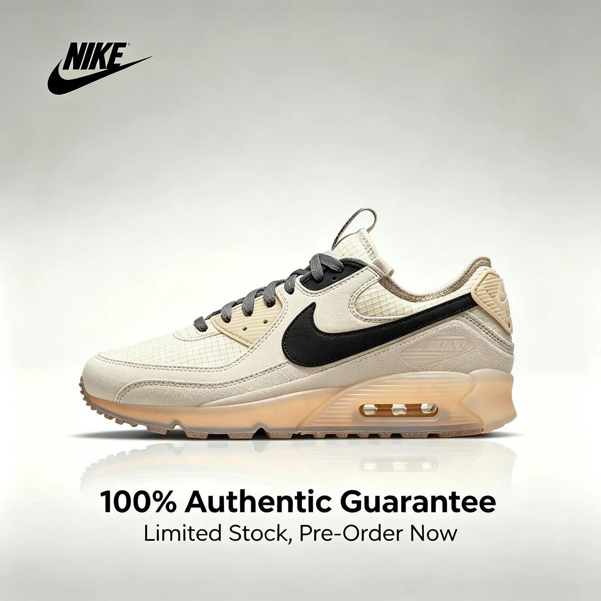 Nike Air Max 90 Terrascape 'Rattan' Retro Breathable Low-Top Cushion Sneakers, Unisex DH4677-200