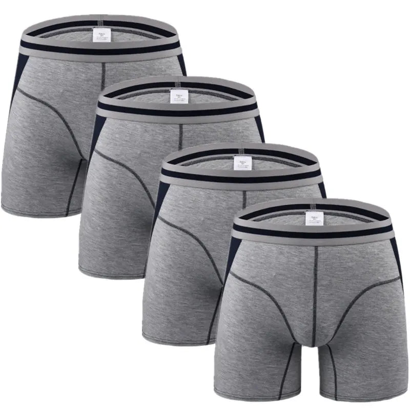 4pcs/Lot Long Boxershorts Underwear Men's Boxers Underpants Sexy Homme Calzoncillos Hombre Heren Male Panties Bamboo Man Cuecas