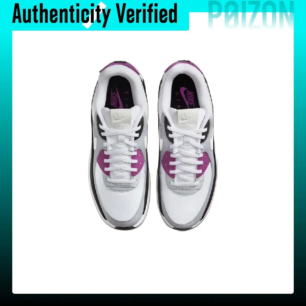 Nike Air Max 90 Low top Running Shoes Women's White Purple FD4328-109