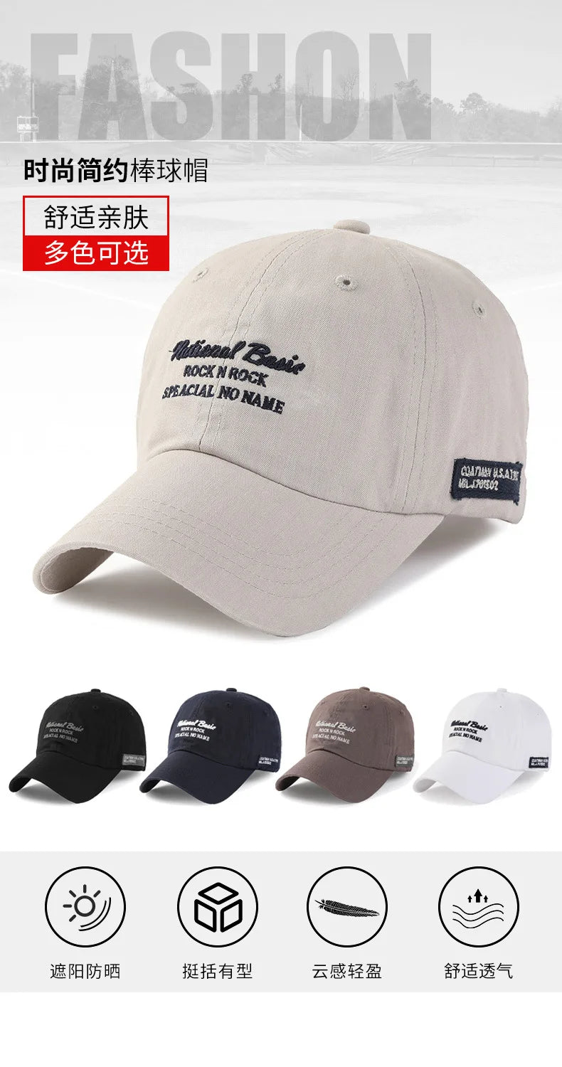 Unisex Soft Top Baseball Cap 100% Cotton Washed Denim Adjustable Dad Hat for Big Head Sizes 56-65cm Men Women