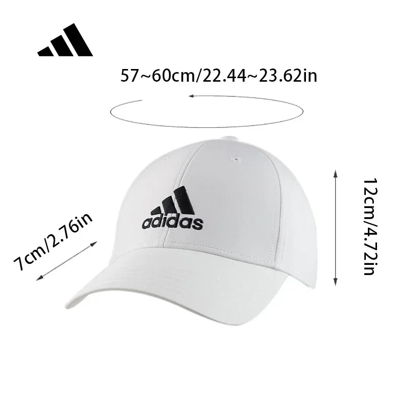Adidas Unisex Curved Brim Baseball Cap 2026 New Adjustable Strap Breathable Outdoor Sun Protection Sports Casual Hat FK0890