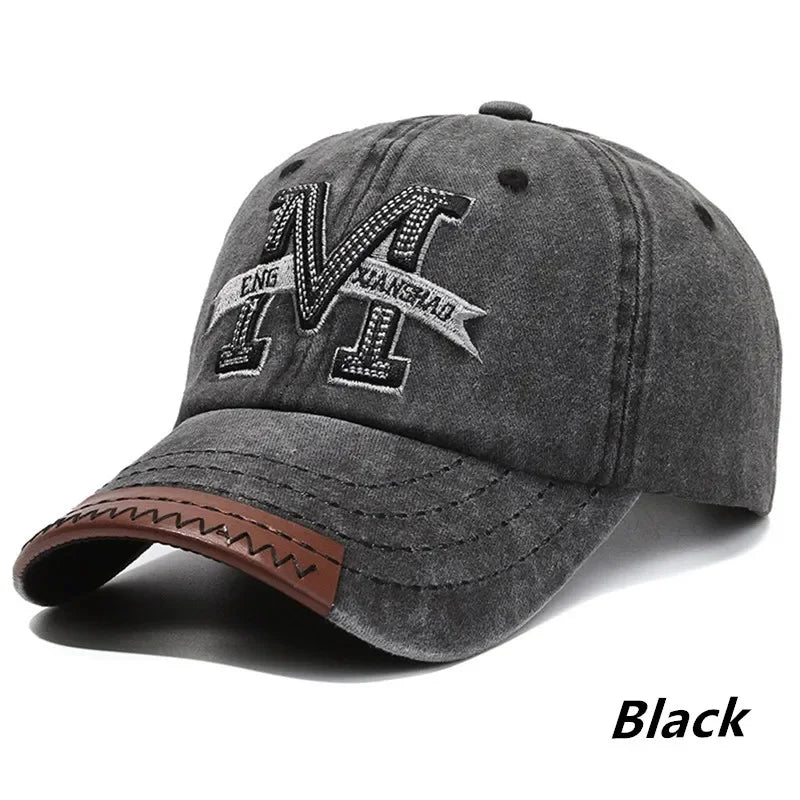 Letter Embroidery Washed Cotton Sports Tennis Hats Men Women An-ti UV Golf Baseball Cap Vintage Distressed Running Sunhat Visors