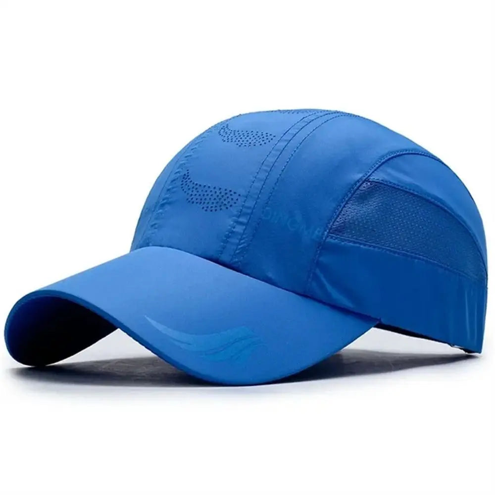 Running Hiking Quick Dry Baseball Cap Sun Protection Breathable Sports Cap Adjustable Thin Mesh Snapback Hat Golf Tennis