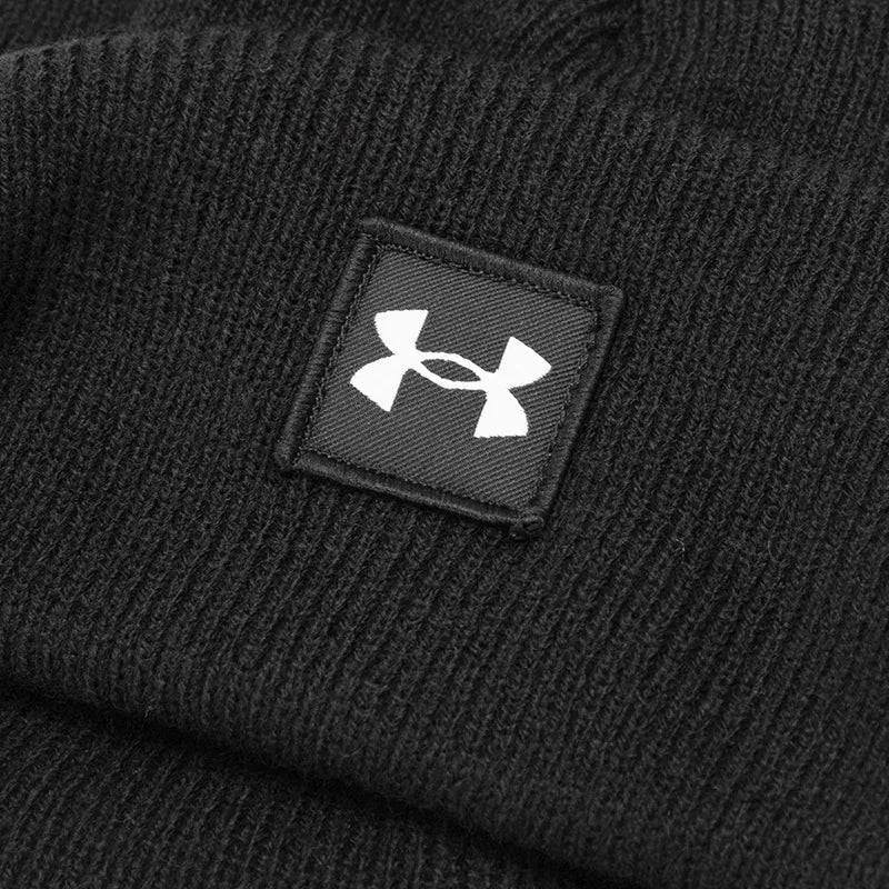 Under Armour Men's Hat Autumn and Winter Warm Woolen Hat Fashionable Outdoor Sports Casual Hat Pullover Hat 1379990-001