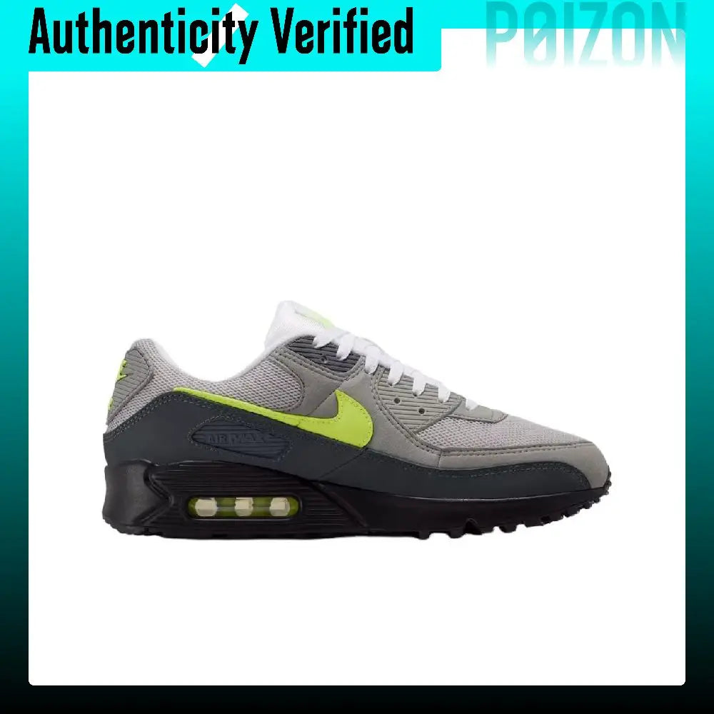 Nike Air Max 90 Running Shoes Men's Gray Yellow IQ0289-010