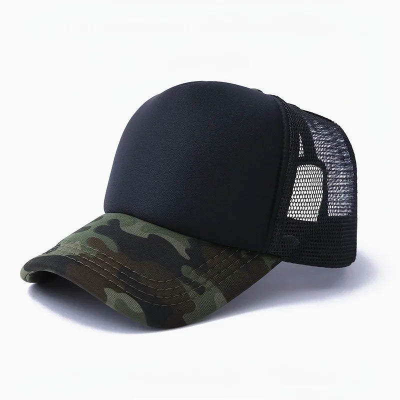 Adjustable Mesh Baseball Cap Unisex Summer Breathable Sun Protection Hat For Outdoor Sport Volunteer Group Fashion Trucker Hat