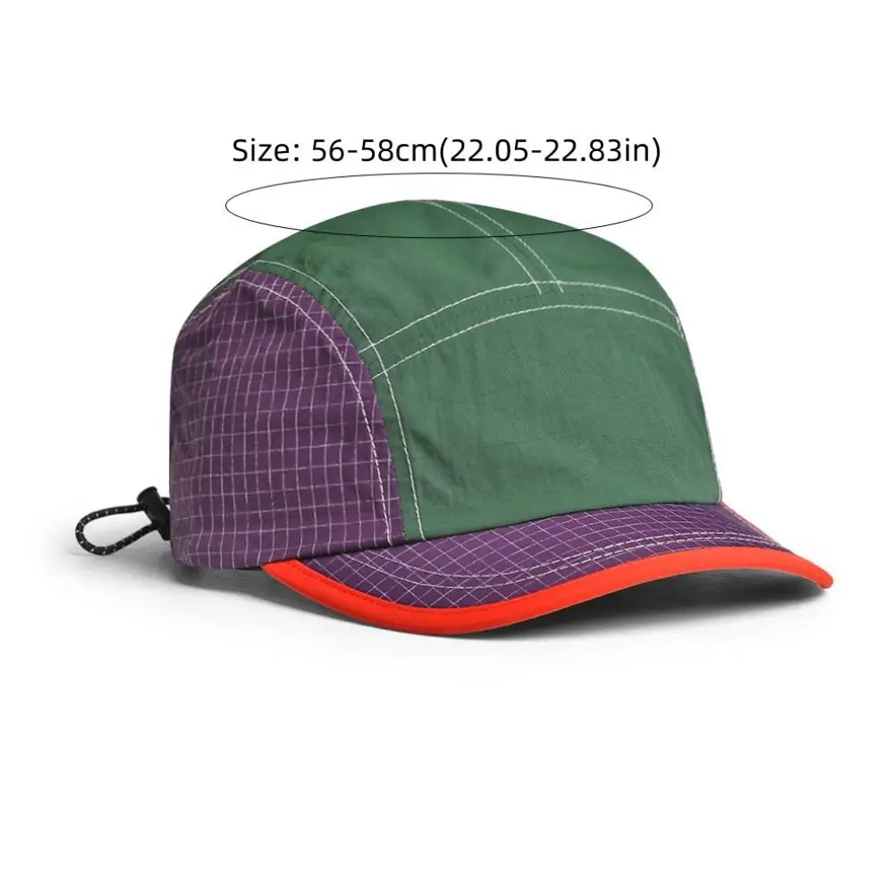 Hip-hop Color Matching Retro Baseball Cap Short Brim Breathable Quick-drying Cap UV Protection Lightweight Peaked Cap Sports Cap