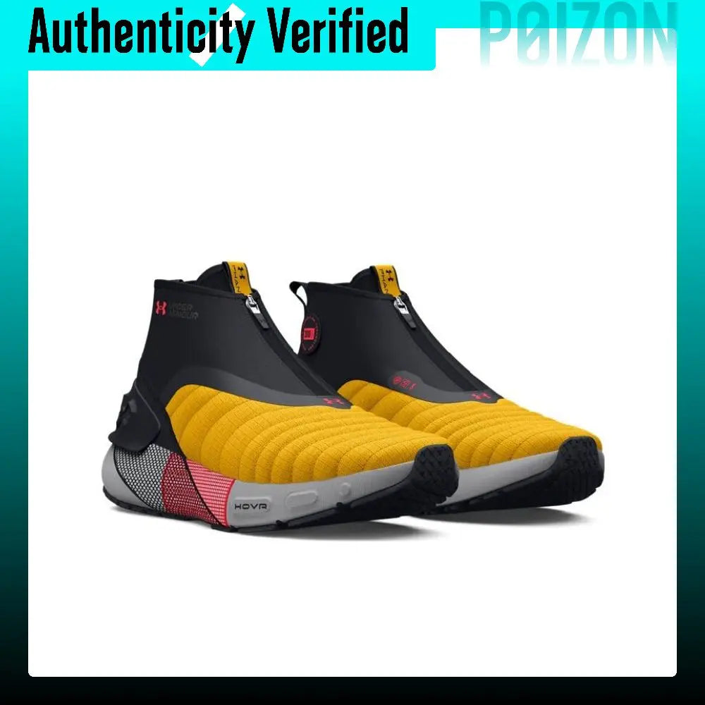 Under Armour HOVR Phantom 3 Comfortable Fabric Abrasion Resistant Breathable Mid top Running Shoes Unisex Gold 3026802-700