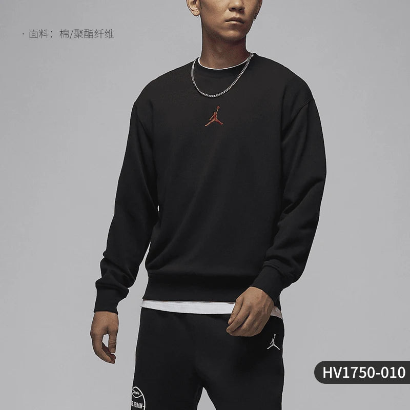 Nike genuine genuine JORDAN Men's Round Neck Patch Soft Sportswear Hoodie HV1750-010