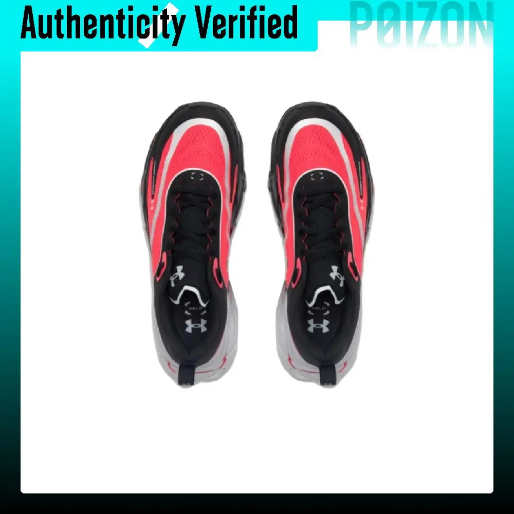Under Armour Halo Racer Abrasion Resistant Breathable Low top Running Shoes Men's Black Red 6007639-002