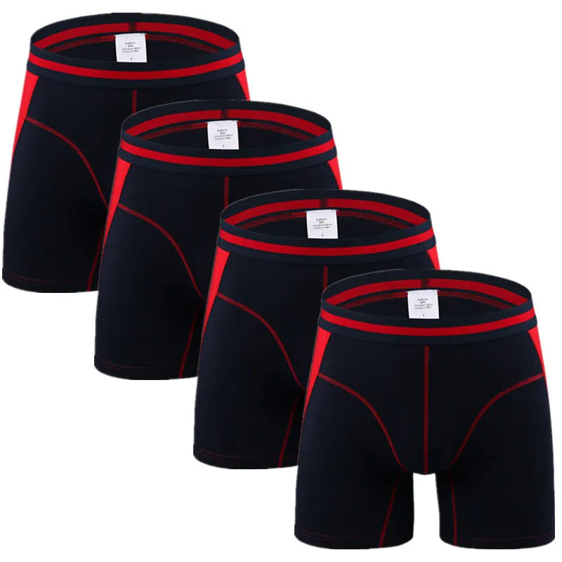 4pcs/Lot Long Boxershorts Underwear Men's Boxers Underpants Sexy Homme Calzoncillos Hombre Heren Male Panties Bamboo Man Cuecas