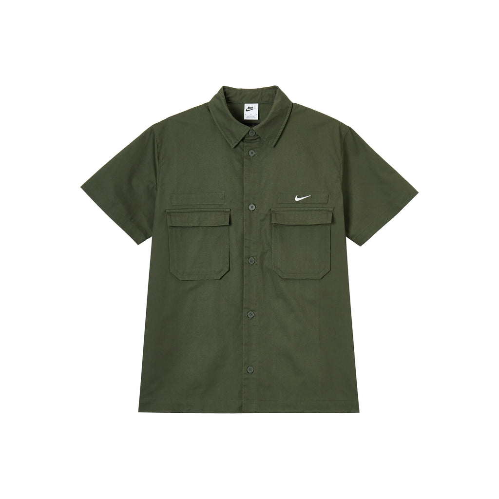 Nike Shirts Men's Khaki Green Pointed Collar Moderate Workwear DX3341-325