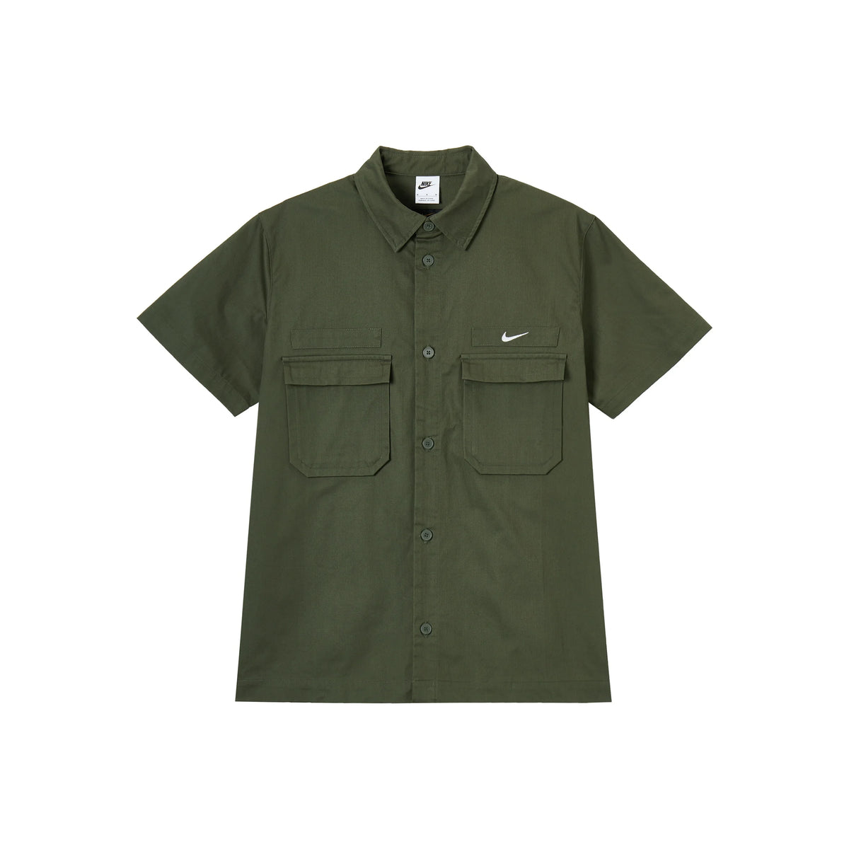 Nike Shirts Men's Khaki Green Pointed Collar Moderate Workwear DX3341-325