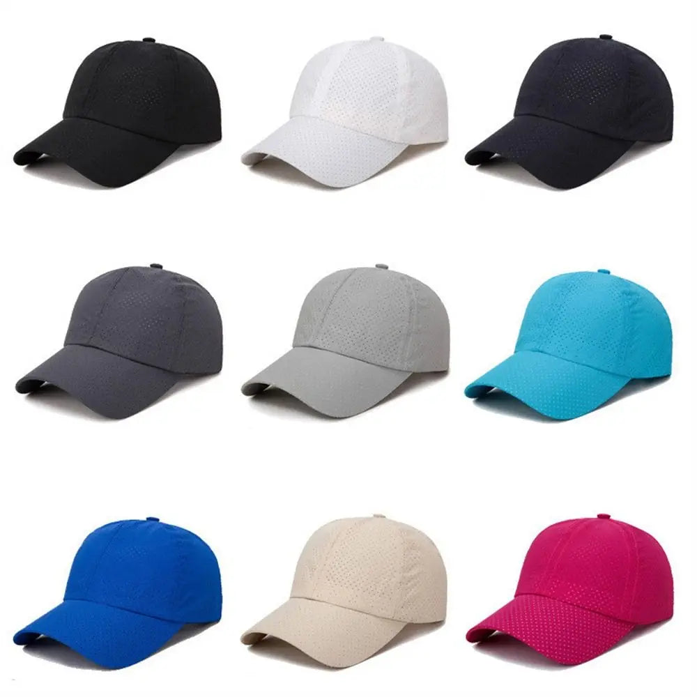 Sun Hat Quick Dry Baseball Cap Adjustable Breathable Outdoor Hat Thin Mesh Snapback Sports Caps Running Hiking
