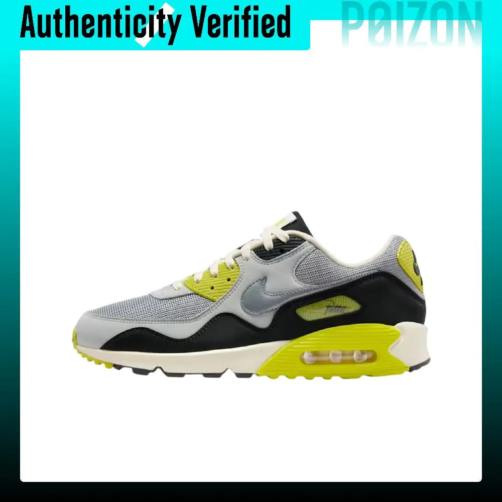 Patta X Nike Air Max 90 Running Shoes Unisex Low Top Gray/White/Black HF8814-001
