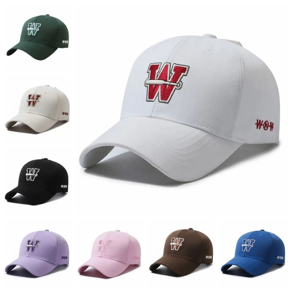 Fashion Cotton Hip Hop Sunscreen Hats Adjustable Washable W Letter Trucker Cap Comfortable Soft Sport Baseball Caps Summer